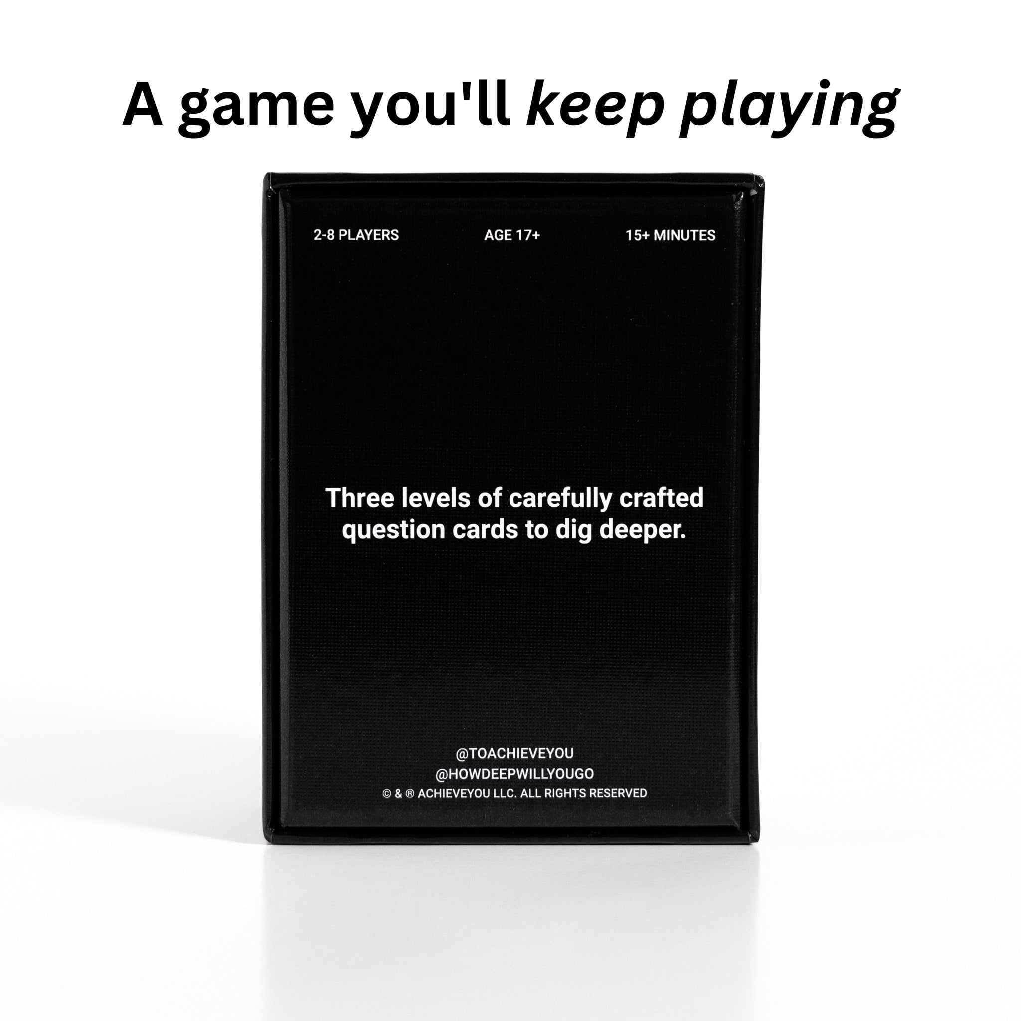 How Deep Will You Go Gioco di carte, 99 carte di conversazione