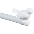 thumbnail image 5 of Urbanest 3/4-inch Cute Bird Designer Decorative Adjustable Window Treatment Curtain Single Rod Set, Heavy Duty, White, 28"-48", 5 of 8