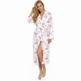 thumbnail image 6 of NAFUU Women's Robes Cute Bow Print Fleece Bathrobe Soft Flannel Winter Robe Lightweight Warm Bathrobes Sleepwear Robes With Pockets Nightwear Fashion Sleepwear, 6 of 9