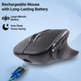 thumbnail image 3 of Ratón KUYHRF Ergonómico Bluetooth Vertical Inalámbrico Gris, 3 of 6