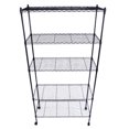 thumbnail image 4 of Black Metal Shelving Unit, URHOMEPRO 5-Tier Heavy Duty Height Adjustable Kitchen Storage Shelves, Wire Shelving With Wheel, Wire Storage Racks for Garage Office kitchen, 35"L x 14"W x 65"H, W1270, 4 of 8