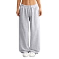 thumbnail image 2 of Casual Pants Women Wide Leg Sweatpants Elastic Waist Baggy Sweatpants Comfy Soft Active Casual Loose Pants, 2 of 6