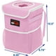 thumbnail image 5 of Bote de basura para coche eAuto impermeable con tapa y almacenamiento, color rosa, 5 of 5