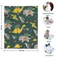 thumbnail image 4 of Green Dinosaurs ChristmasTrees Socks Pattern Blanket,Comfortable Soft Flannel Throw Blanket,All Season,Warm Lightweight Blankets for Sofa Bed Couch Living Room Chair,30"x40", 4 of 4