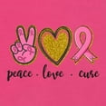 thumbnail image 2 of Wild Bobby, Peace Love Breast Cancer Awareness Breast Cancer Awareness Ladies Racerback Tank Top, Raspberry, Large, 2 of 5