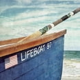 thumbnail image 3 of Masterpiece Art Gallery Lifeguard Boat On The Beach by Mimi Payne Canvas Art Print 30" x 30", 3 of 4