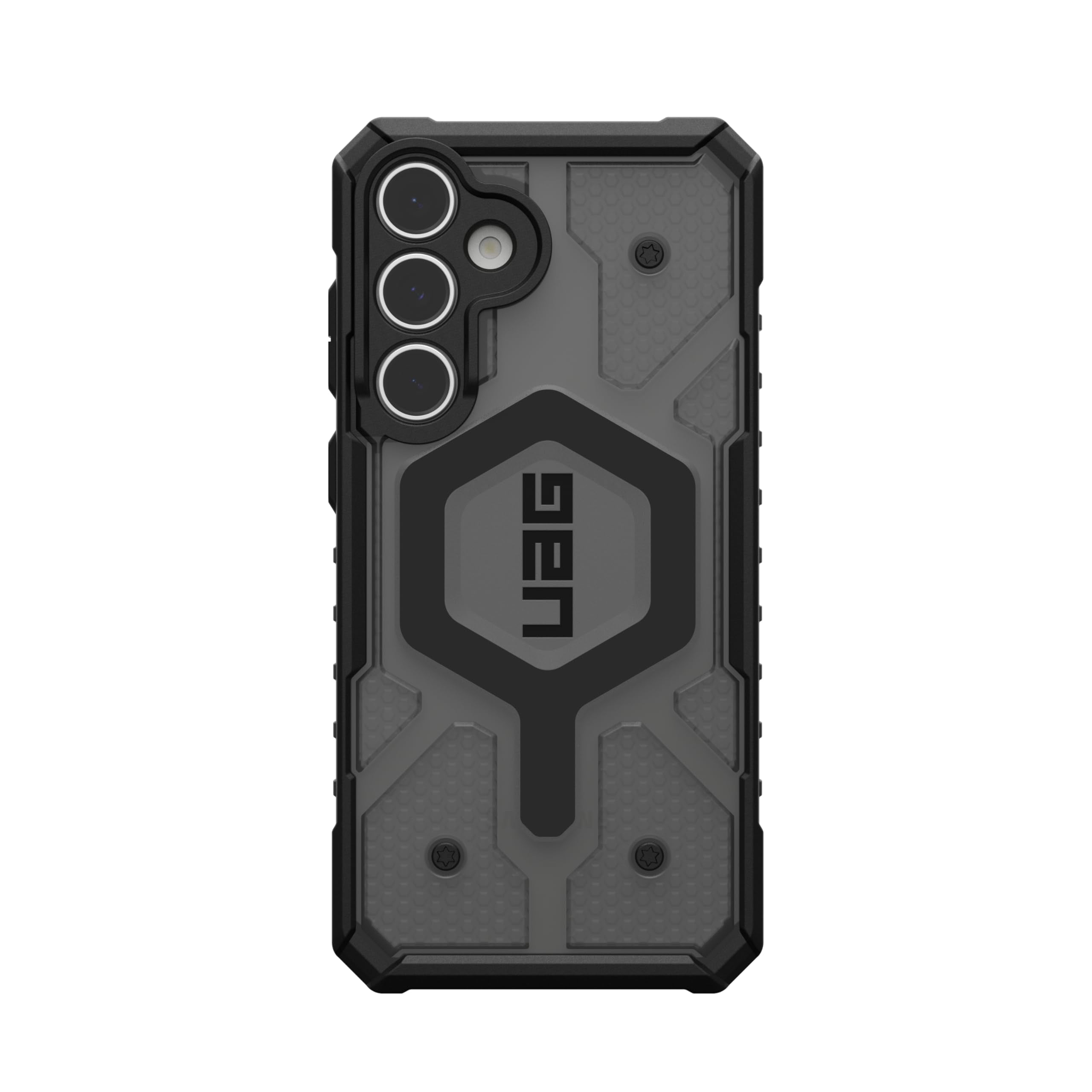 UAG Samsung Galaxy S24 FE Case Pathfinder Clear, Magnetic Charging Transparent Rugged Military Grade Dropproof Impact Resistant Protective Cover, Ash