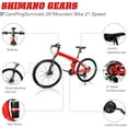 thumbnail image 4 of 26in Foldable Land Rover Mountain Bike 21-Speed High Carbon Steel Frame 100kg Capacity Double Disc Brakes & Thickened Shock-Absorbing Front Fork Red Black, 4 of 9