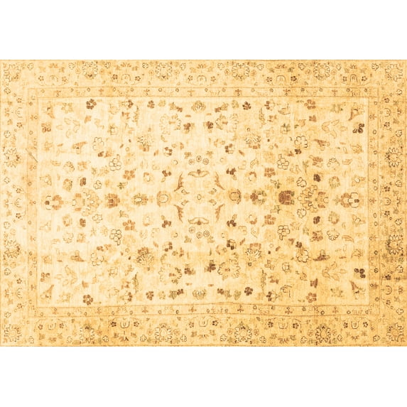 Ahgly Company Indoor Rectangle Oriental Brown Traditional Area Rugs, 7' x 10'