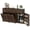 Brown, variant on Tilt Out Trash Can Cabinet with Drawers & Doors, Kitchen Cabinet for Double 10-gal Trash Bins Storage, White