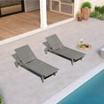 thumbnail image 3 of PURPLE LEAF Patio Oversized Chaise Lounge Rattan Chair Set of 2 Outdoor Pool Adjustable Recliner Wicker Chairs for Outside Woven Furniture Tanning Poolside Lounger Slate ,Light Gray, 3 of 8
