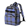 thumbnail image 2 of Blue and Black Checkered Pattern Backpack for School, Cute School Bag with Adjustable Shoulder Straps and Padded Back, 15.25"x11.5"x5.25", 2 of 5