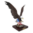 thumbnail image 4 of Large Wings Of Liberty Bald Eagle Flying Over American Flag Statue With Base 17", 4 of 9