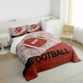 thumbnail image 3 of Feelyou Cartoon Rugby Sports Queen Comforter Set, Est Soccer Sleep Repeat Bedding Sets, Teens Kids Girls Teens Reversible Bedding Comforter Set, Lightweight Room Decor, 3pcs, 3 of 8