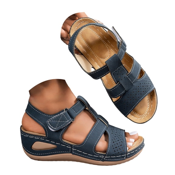 YLYL Orthopedic Sandals for Women Open Toe Ankle Strap Arch Support Comfortable Casual Summer Beach Shoes