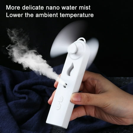 

Portable Hand Held Personal Water Mister Misting Fan System - USB Charging Portable Water Humidifier Handheld Small Fan Gift