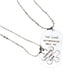 thumbnail image 1 of Conjunto de collar para pareja: "El amor entre nosotros será eterno". Regalos para San Valentín, cumpleaños y aniversario para parejas (plata)., 1 of 5