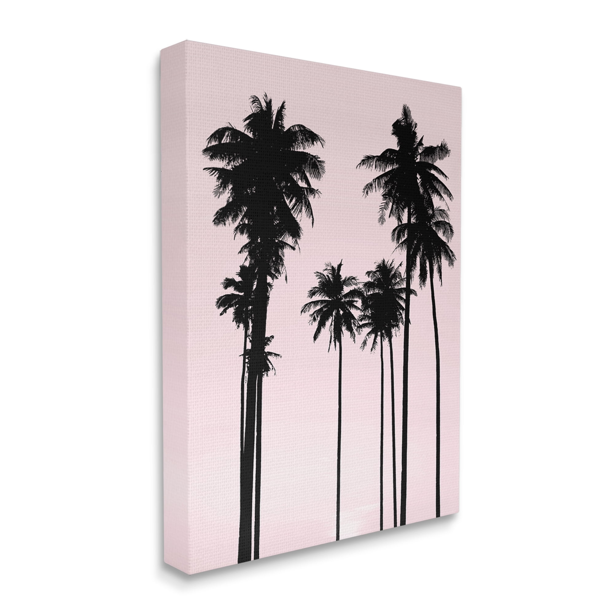 Stupell Industries Tall Palm Tree Silhouettes Tropical Pink Sky, 16 x 20, Design by Mia Jensen