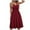 Wine, variant on IROINNID A-Line Dress For Women Fashion Summer Seaside Sling Sleeveless Solid Color Casual Dress V-Neck Short Dress