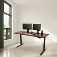 thumbnail image 3 of Stand Up Desk Store Solid Wood Top Electric Adjustable Height Standing Desk with Programmable Memory (Black Frame/Solid Walnut Top, 71" Wide), 3 of 4