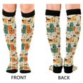 thumbnail image 4 of FORMRS Womens Knee High Socks Casual Long Thick Travel Daily Wear, 1 Pair, Black Cats Reading, 4 of 6