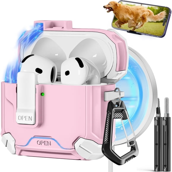 Funda para AirPods Pogelan de cuarta generación con soporte para teléfono y kit