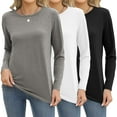 thumbnail image 6 of Zeagoo Long Sleeve T Shirt Women Casual Fall Crewneck Basic Shirts Loose Fit Solid Tops, 6 of 6