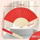 thumbnail image 2 of Abanicos plegables de tela JOHOUSE, color rojo, 20 cm, 28 unidades, para bodas, 2 of 6