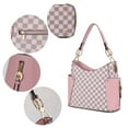 thumbnail image 6 of MKF Collection Penelope Vegan Leather Women's Shoulder Bag, Sleek Hobo Purse Handbag & Wristlet Wallet 2 pcs by Mia K - Pink, 6 of 9