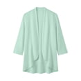 thumbnail image 5 of Stamzod Summer Cardigans for Women Lightweight 3/4 Sleeve Open Front Cardigan Dressy Casual Loose Fit Cover Up Mint Green S, 5 of 9