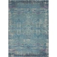 thumbnail image 1 of homeroots home decor 385736 5’ x 7’ Blue Distressed Medallion Area Rug, 1 of 1