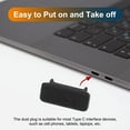 thumbnail image 3 of Phone Rubber Female Port Anti Dust Cover Cap Protector Black 11mm Long 20pcs for USB Type C, 3 of 7