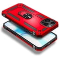 thumbnail image 4 of For iPhone 12 Pro Max Case with Tempered Glass Screen Protector, Nagebee Military Armor [Magnetic Ring Holder & Kickstand] Shockproof Protective Cover (Red), 4 of 5