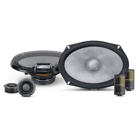 Alpine R2-S69C 6x9" R-Series High-Resolution 2-Way Component Speaker Set, Pair