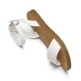 thumbnail image 2 of DREAM PAIRS Women’s Ankle Strap Flat One Band Buckle Flat Sandals White/Pu Size 6, 2 of 6