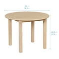 thumbnail image 2 of ECR4Kids 30in x 30in Round Hardwood Table with 22in Legs, Childrens Furniture, Antique White, 2 of 9