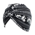 thumbnail image 1 of Turban Vintage Torsadé pour Femmes, Couvre-Chef, Bonnet, Noir, 1 of 5