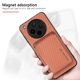 thumbnail image 4 of For Oppo Find X8 5G Case Carbon Fiber Leather Back Cover with Detachable Card Bag - Green, 4 of 5