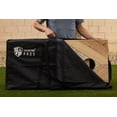 thumbnail image 2 of Tailgating Pros Cornhole Boards - 4'x2' Wood Pattern Cornhole Game w/Carrying Case & Set of 8 Corn Hole Bean Bags w/Tote, 2 of 8