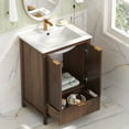 thumbnail image 4 of WGYPRIME 24" Bathroom Vanity with Sink, Modern Bathroom Vanity with 2 Door and Drawer, Single Sink Bathroom Vanity Combo with Large Storage Space Pine Legs & Soft Close Hinges, 4 of 19
