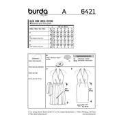 Burda Style Sewing Pattern 6421 - Misses Swing Dresses, Size: A (8-18)