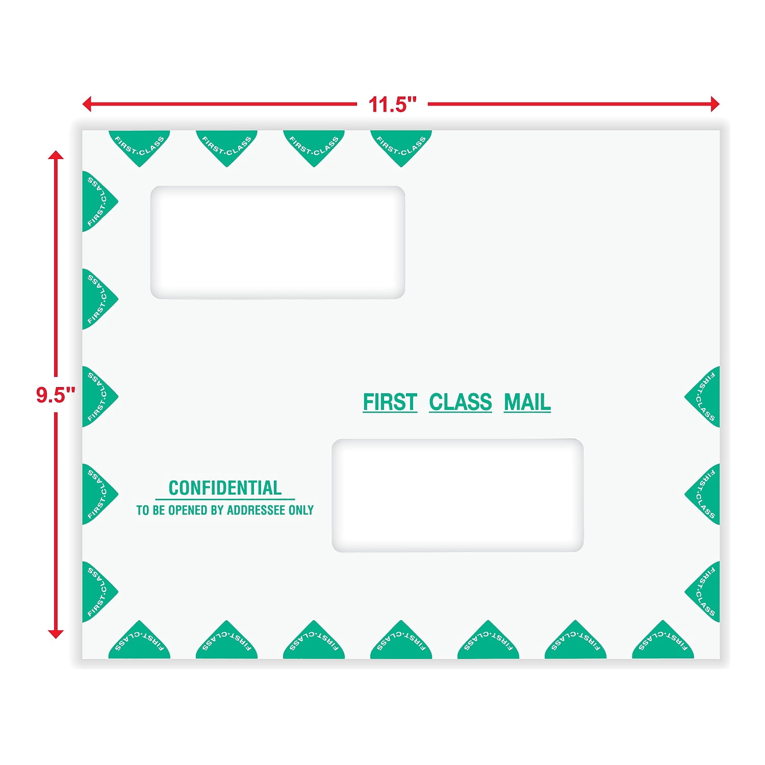 ComplyRight Self-Seal Tax Envelope 9.5" x 11.5" White/Green 50/Pack (PEV22)
