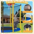 thumbnail image 5 of 4.5FT Kids Trampoline with Basketball Hoop, SEGMART Upgraded Indoor Toddler Trampoline with Enclosure for Kids, Outdoor Round Small Trampoline with Basketball, Gift for Boys Girls, 5 of 5