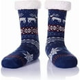 thumbnail image 3 of Mens Winter Sherpa Fleece-lined Cozy Fuzzy Thermal Slipper Socks Size 7-13 Lot, 3 of 8