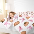 thumbnail image 3 of Erosebridal Kawaii Capybara Bedding Comforter Set 7-Piece For Children Boys Girls,Cute Ribbon Bow Donuts King Bedding Sets For Kids,Pink Reversible, 3 of 6