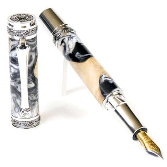 Majestic Fountain Pen - Black Pearl