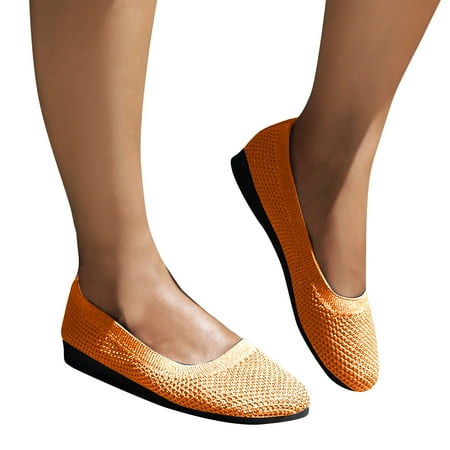 Xysaqa Women Flats Shoes  House Shoes for Women Fashion Women Ventilate Casual Round Head Comfy Casual Shoes Business Casual Shoes Women Savings!