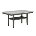 thumbnail image 7 of Selena 6Pc 60" Rectangular Gray Faux Marble Wood Dining Set w/4 Chairs & Bench, 7 of 7
