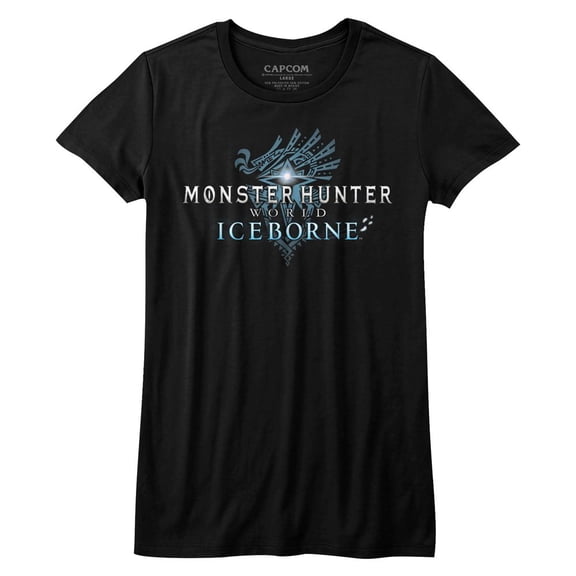 Monster Hunter Iceborn Logo Black Junior Women's T-Shirt