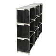 thumbnail image 6 of Black 3-Tier 9-Cube Storage Organizer - Steel & Waterproof Fabric Shelves for Bathroom, Kitchen, Office, 6 of 9